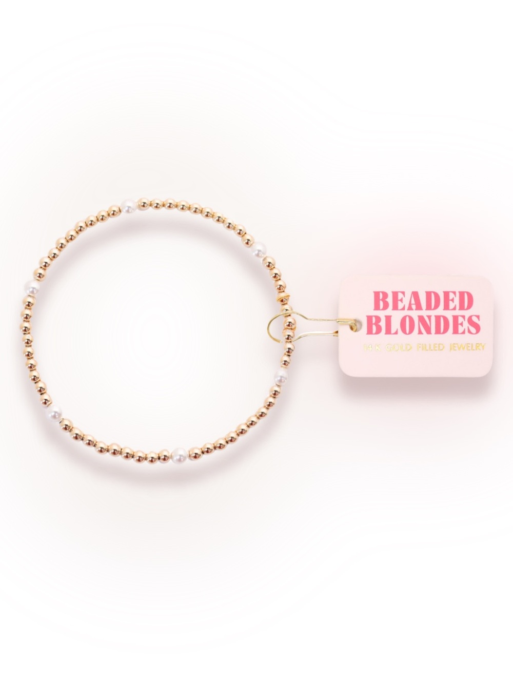 Beaded Blondes Petite 6.25 inch Gold Madi Pearl Bracelet
